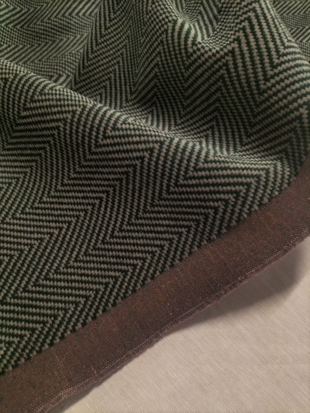 Velluto verde scuro fantasia a rombi