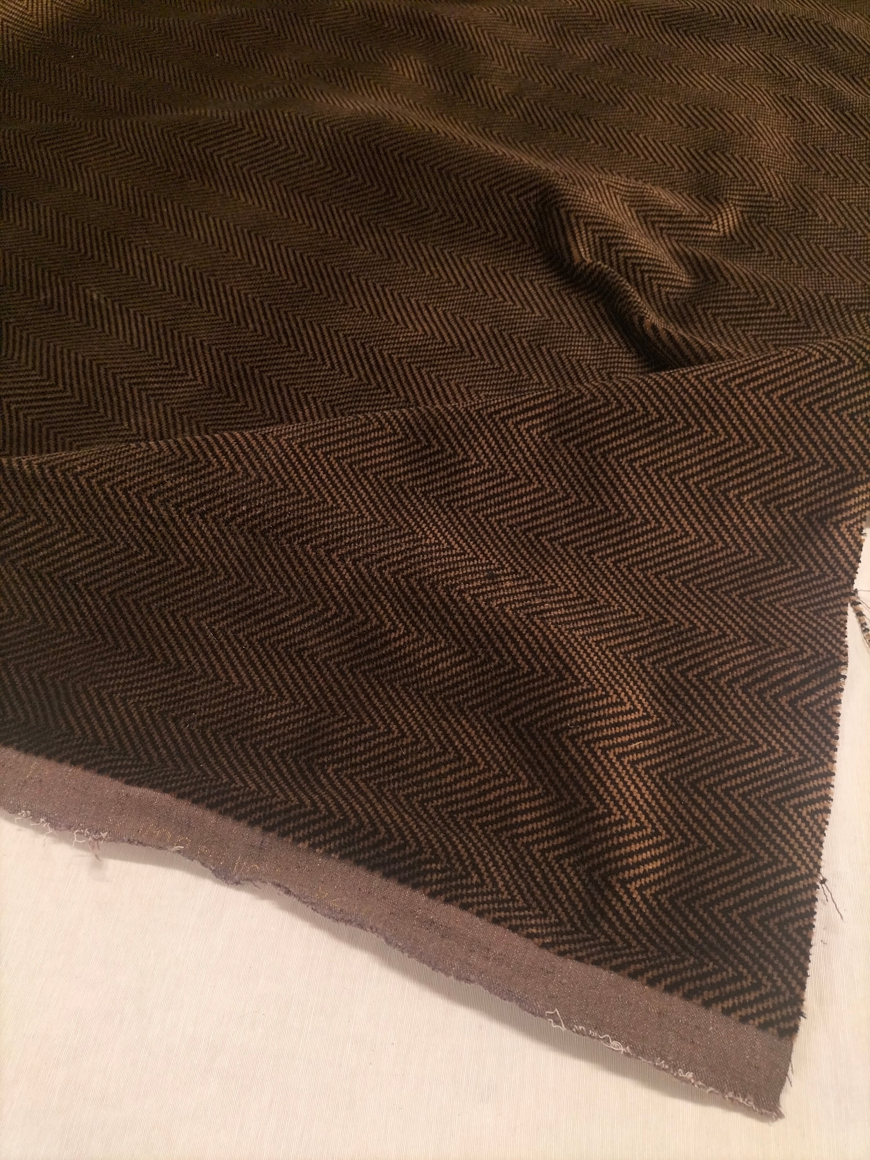 Pregiato velluto marrone Herringbone