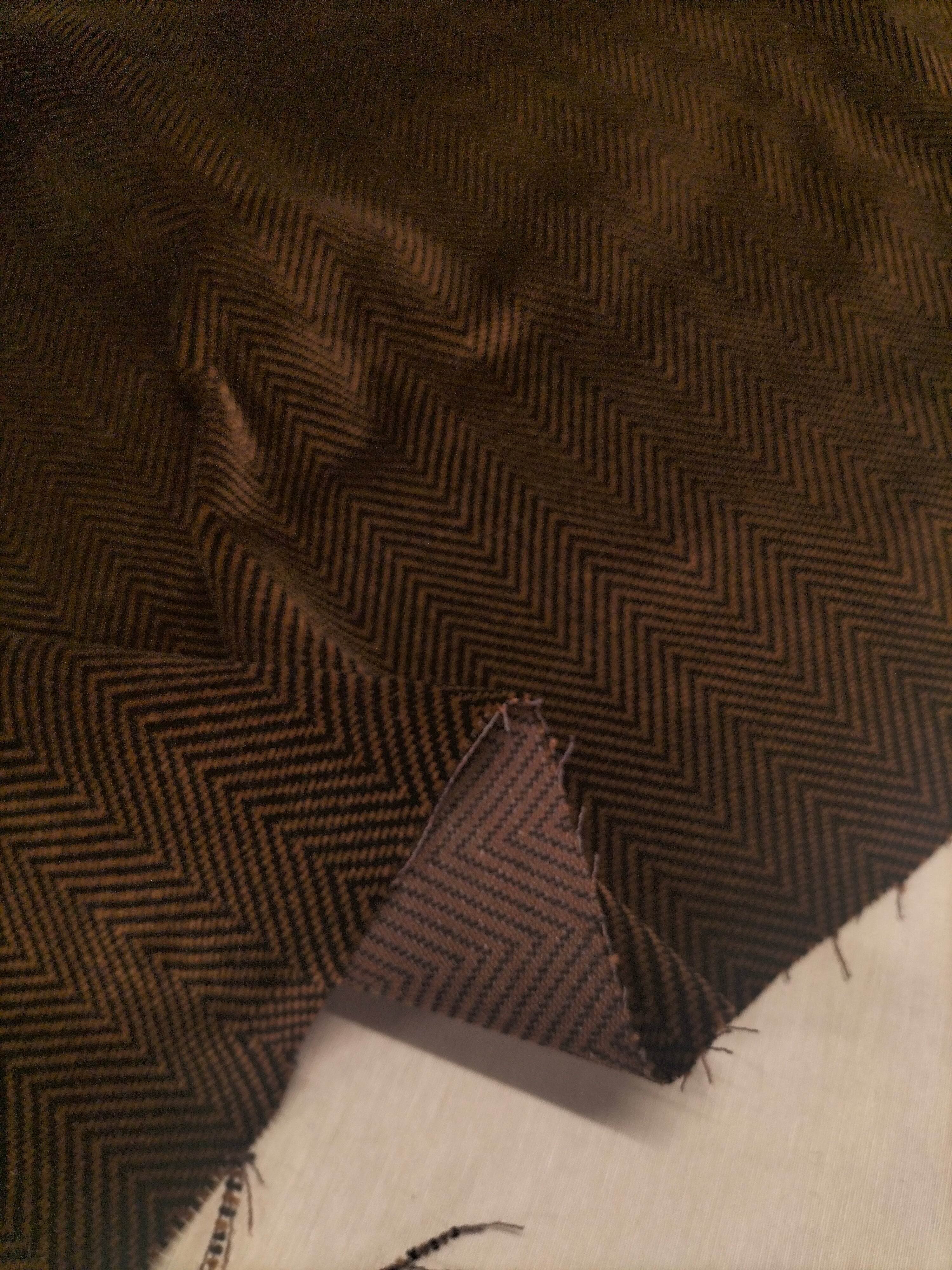 Pregiato velluto marrone Herringbone