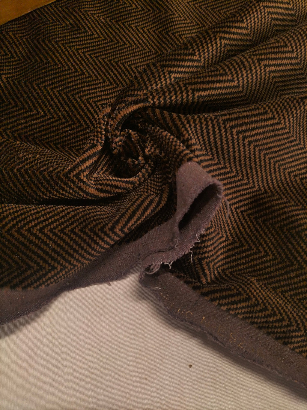 Pregiato velluto marrone Herringbone