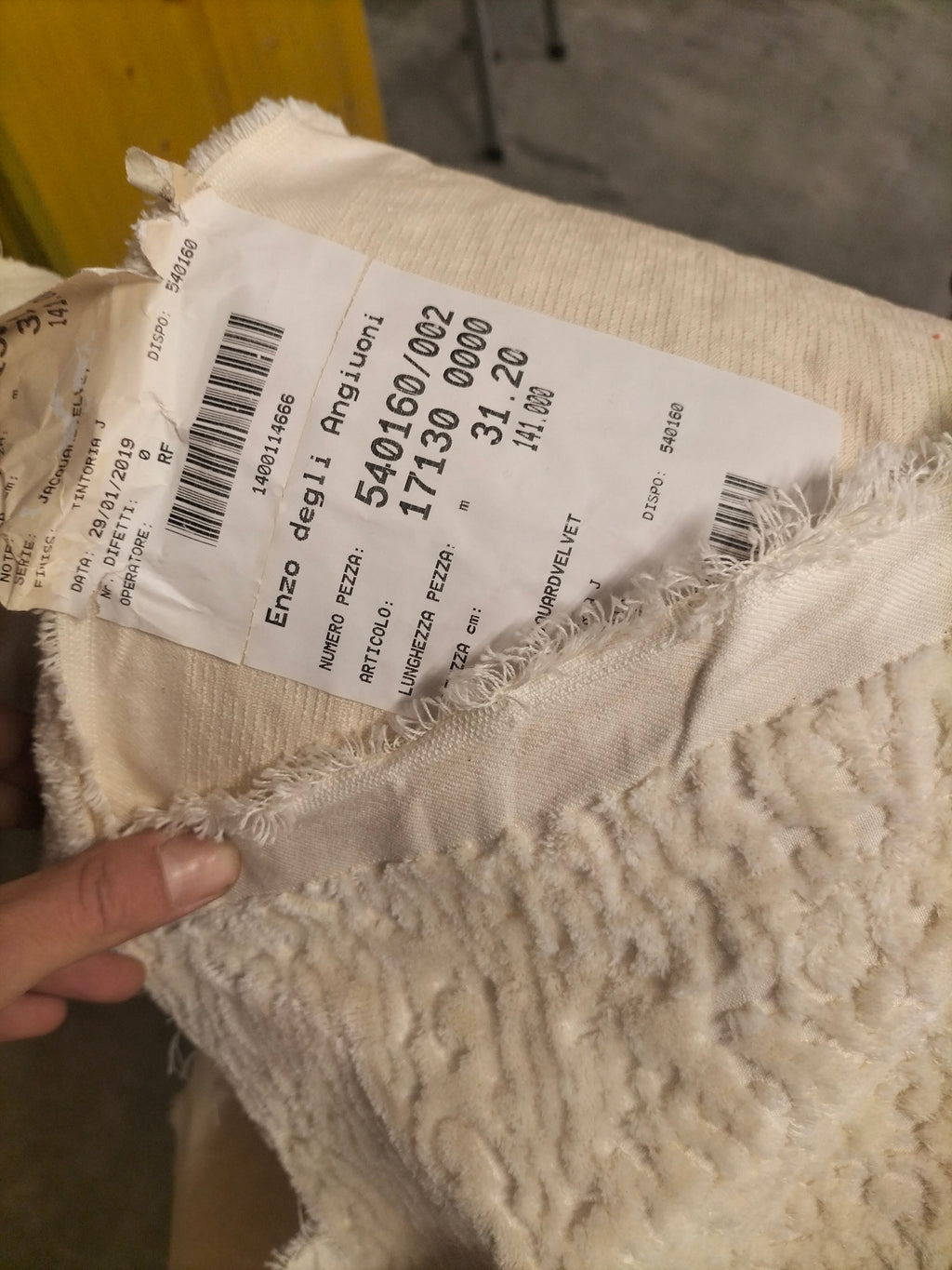 Pregiato velluto fantasia tono su tono