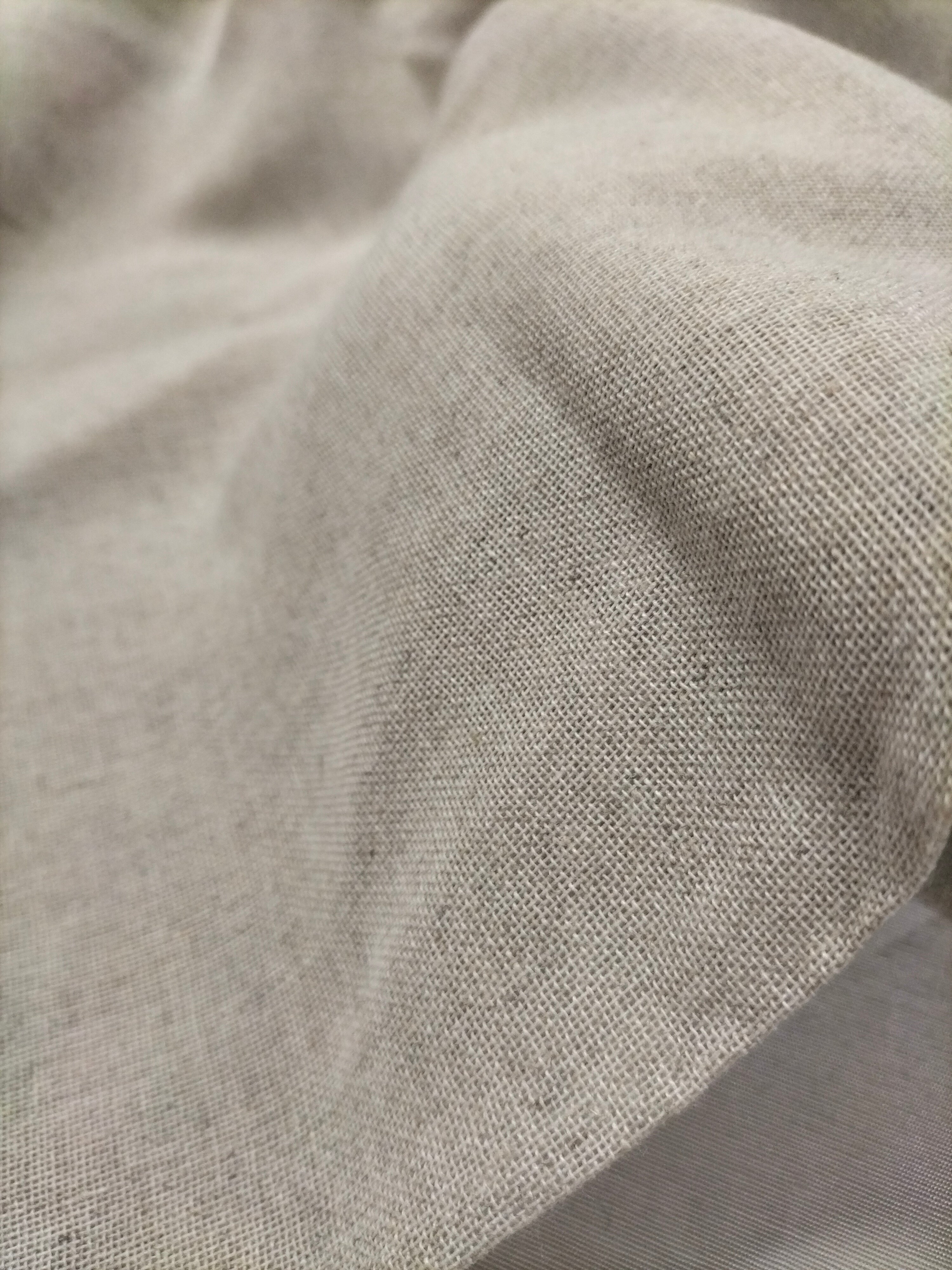 Pregiato tessuto grigio in misto lino alto 300cm