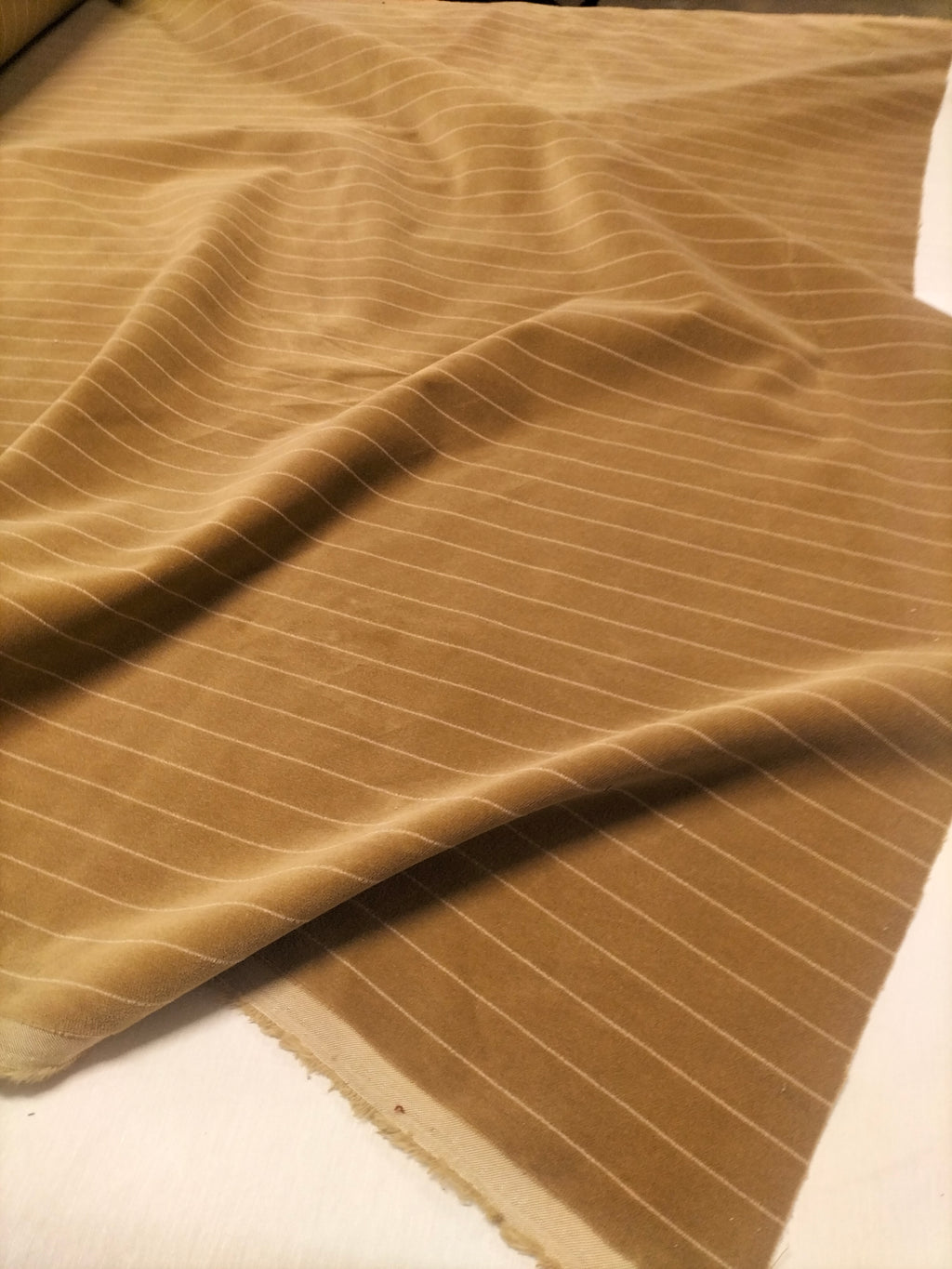 Pregiato velluto color beige a righe by Enzo degli Angiuoni