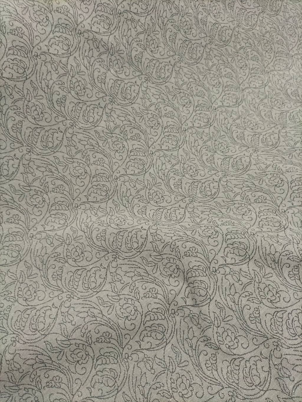 Tessuto d'arredo grigio in fantasia floreale - alto 310 cm