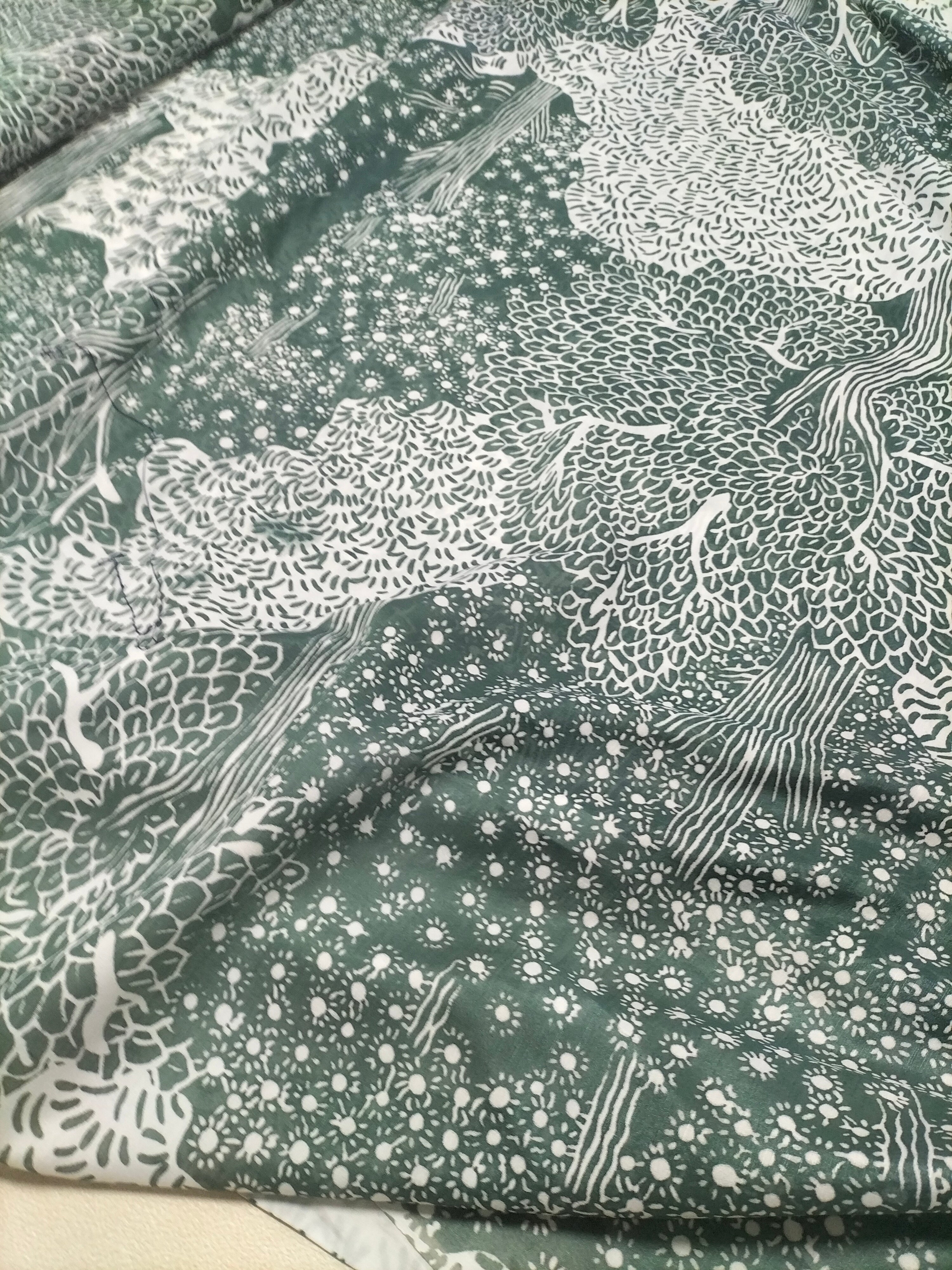 Tendone verde vintage Bassetti in fantasia - alto 300 cm