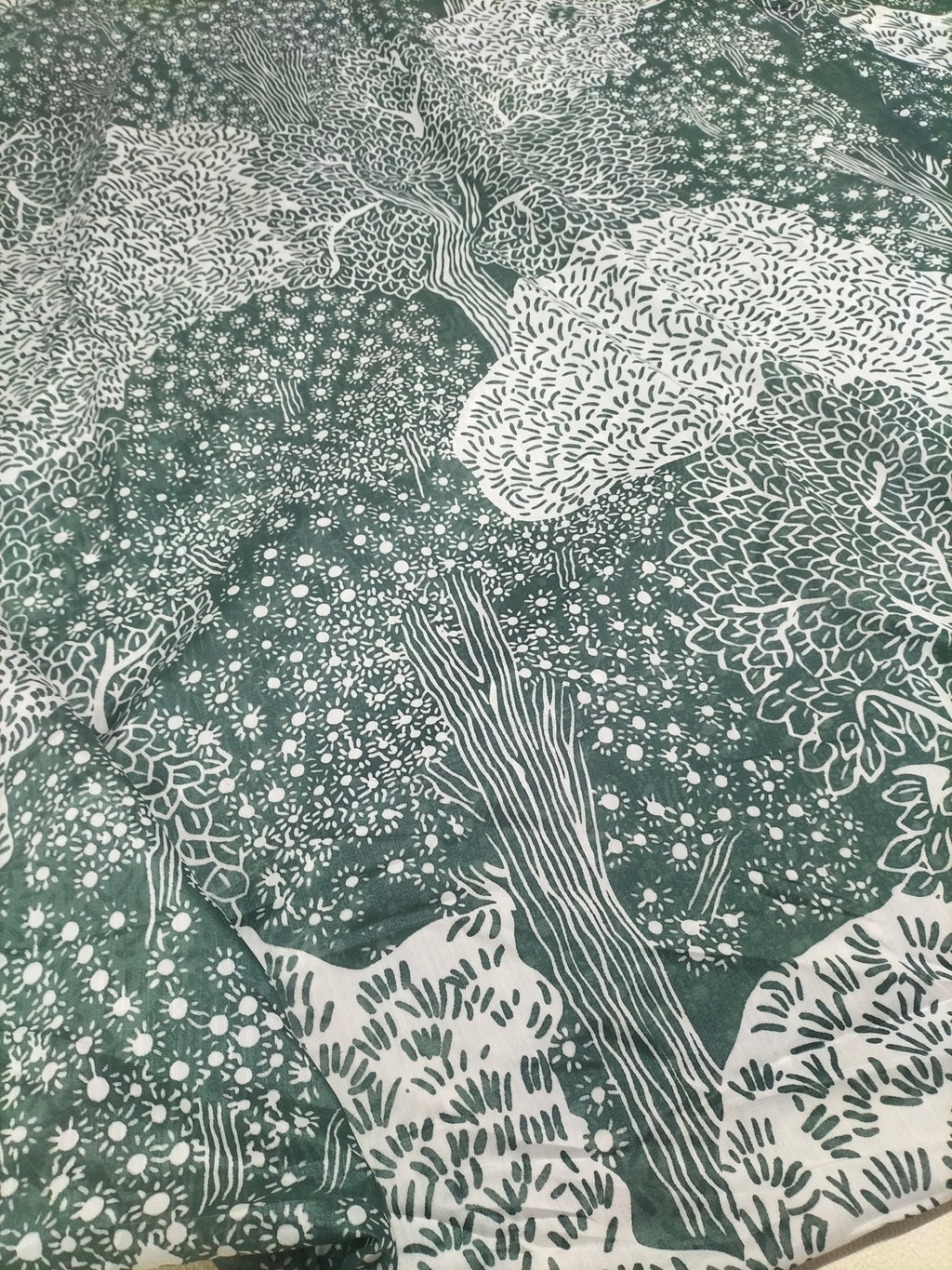 Tendone verde vintage Bassetti in fantasia - alto 300 cm