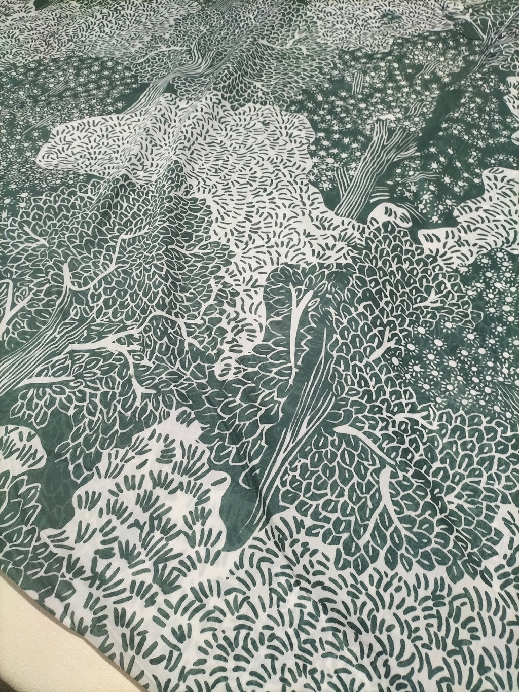 Tendone verde vintage Bassetti in fantasia - alto 300 cm