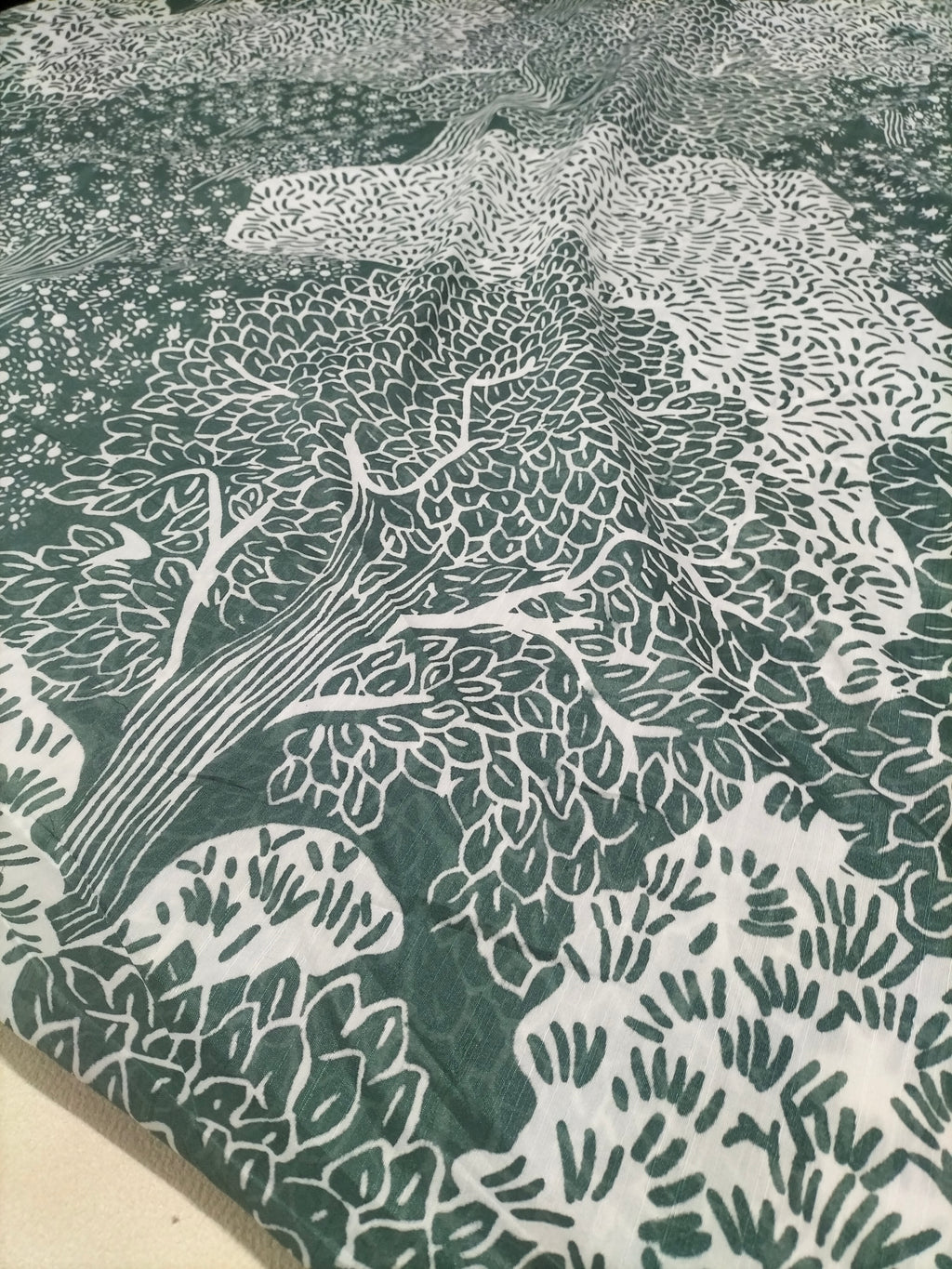 Tendone verde vintage Bassetti in fantasia - alto 300 cm