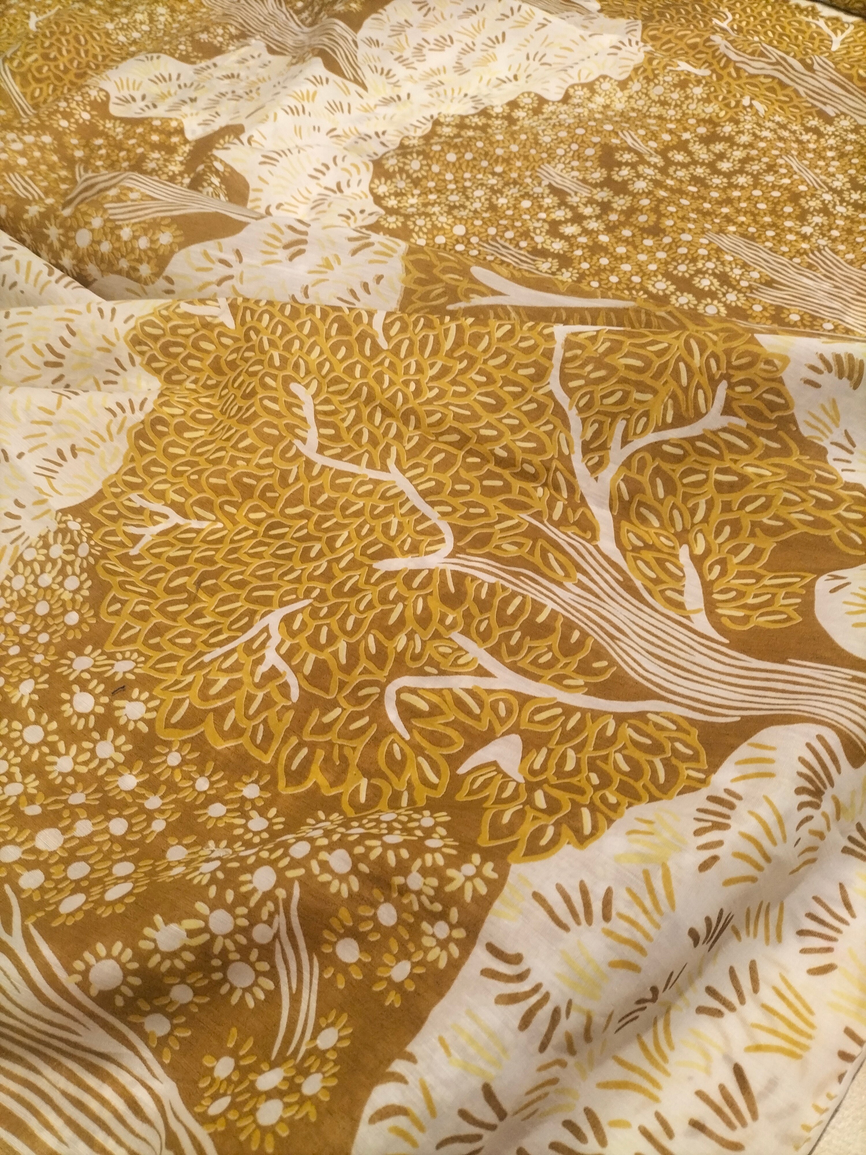 Tendone marrone chiaro vintage Bassetti in fantasia - alto 300 cm