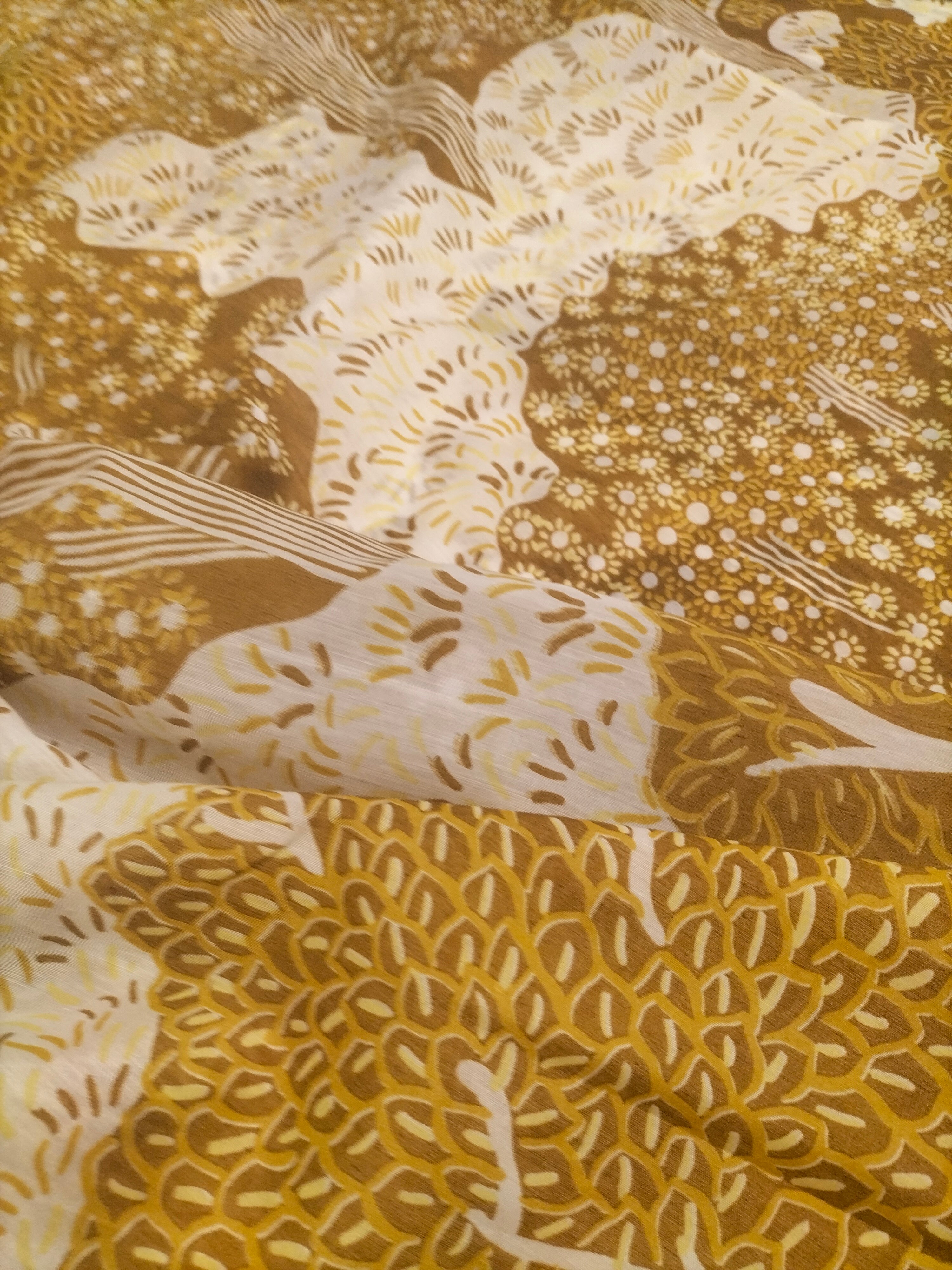 Tendone marrone chiaro vintage Bassetti in fantasia - alto 300 cm