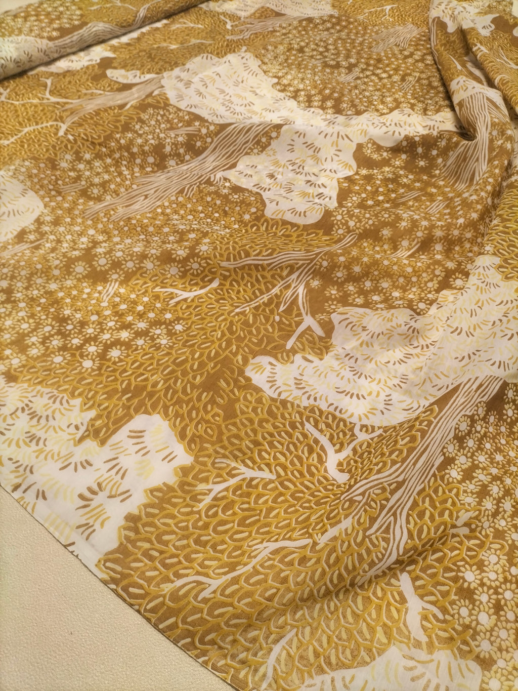 Tendone marrone chiaro vintage Bassetti in fantasia - alto 300 cm