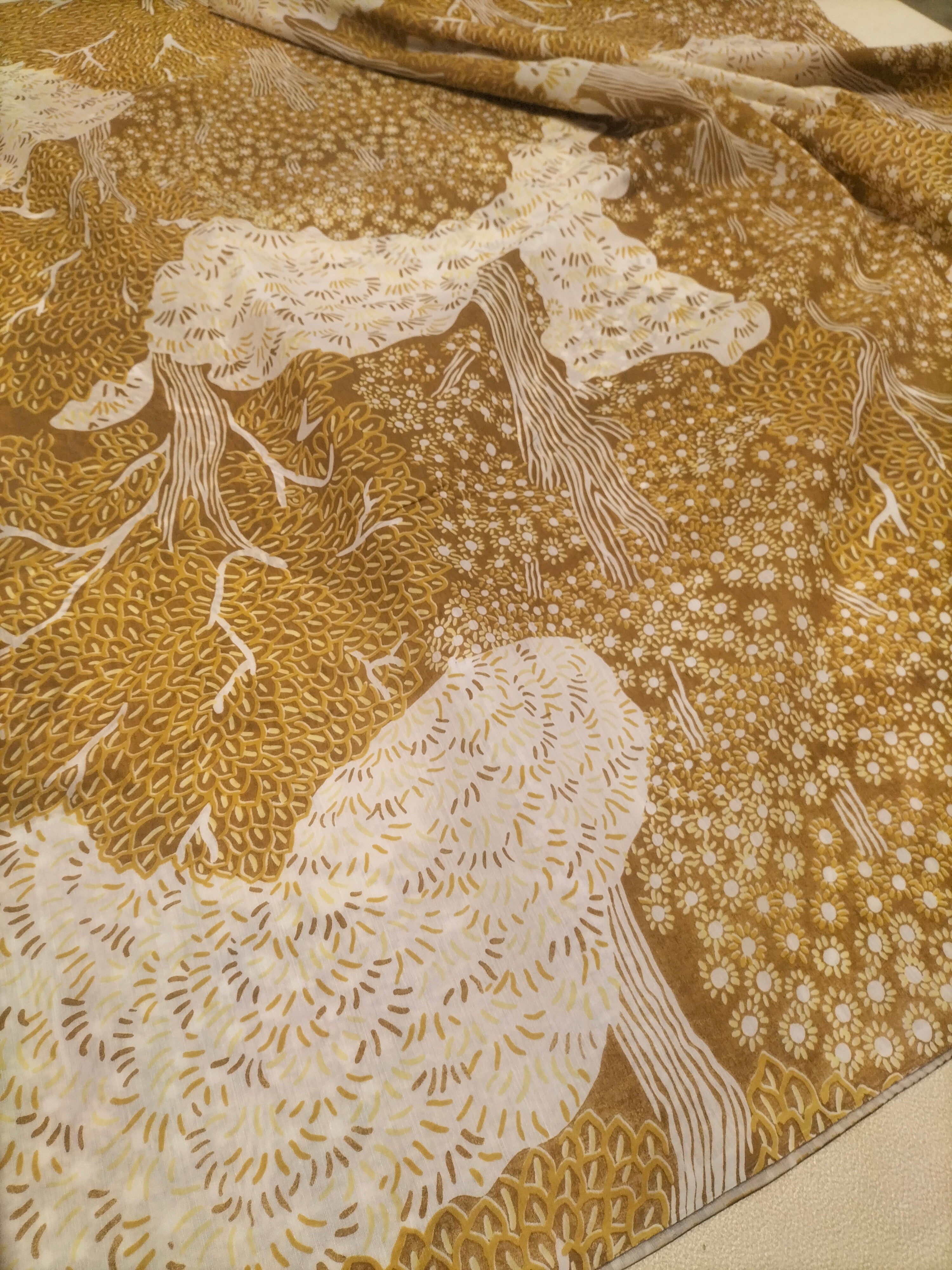 Tendone marrone chiaro vintage Bassetti in fantasia - alto 300 cm