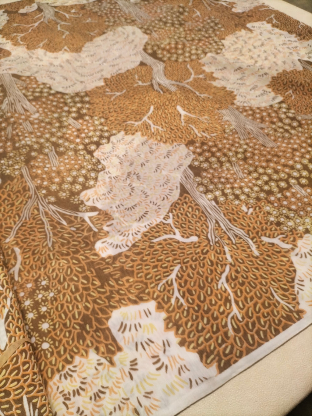 Tendone marrone vintage Bassetti in fantasia - alto 300 cm