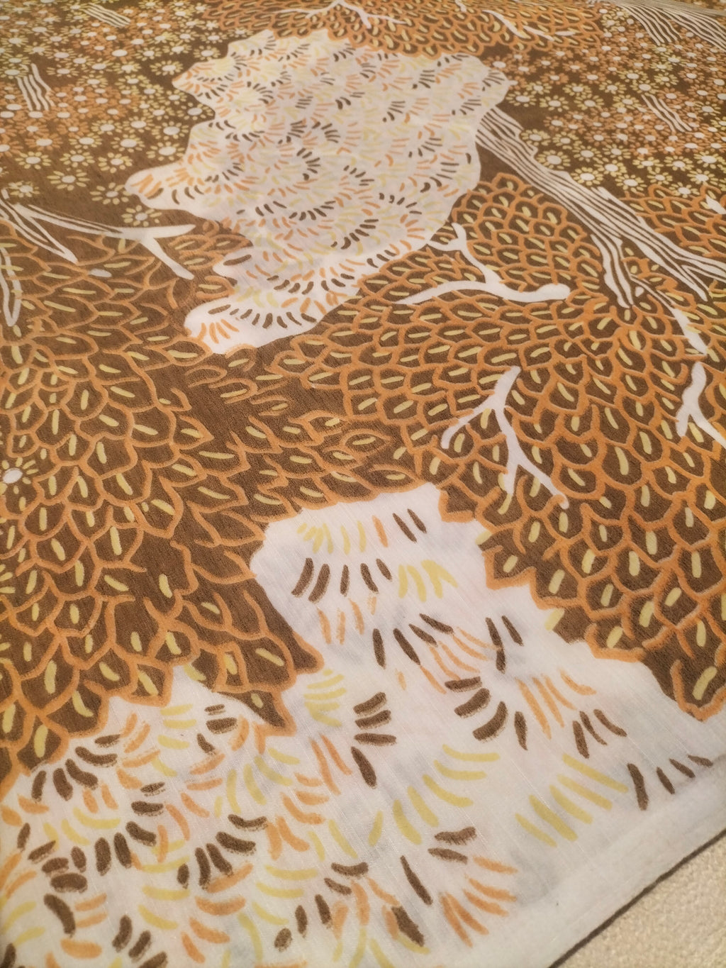 Tendone marrone vintage Bassetti in fantasia - alto 300 cm