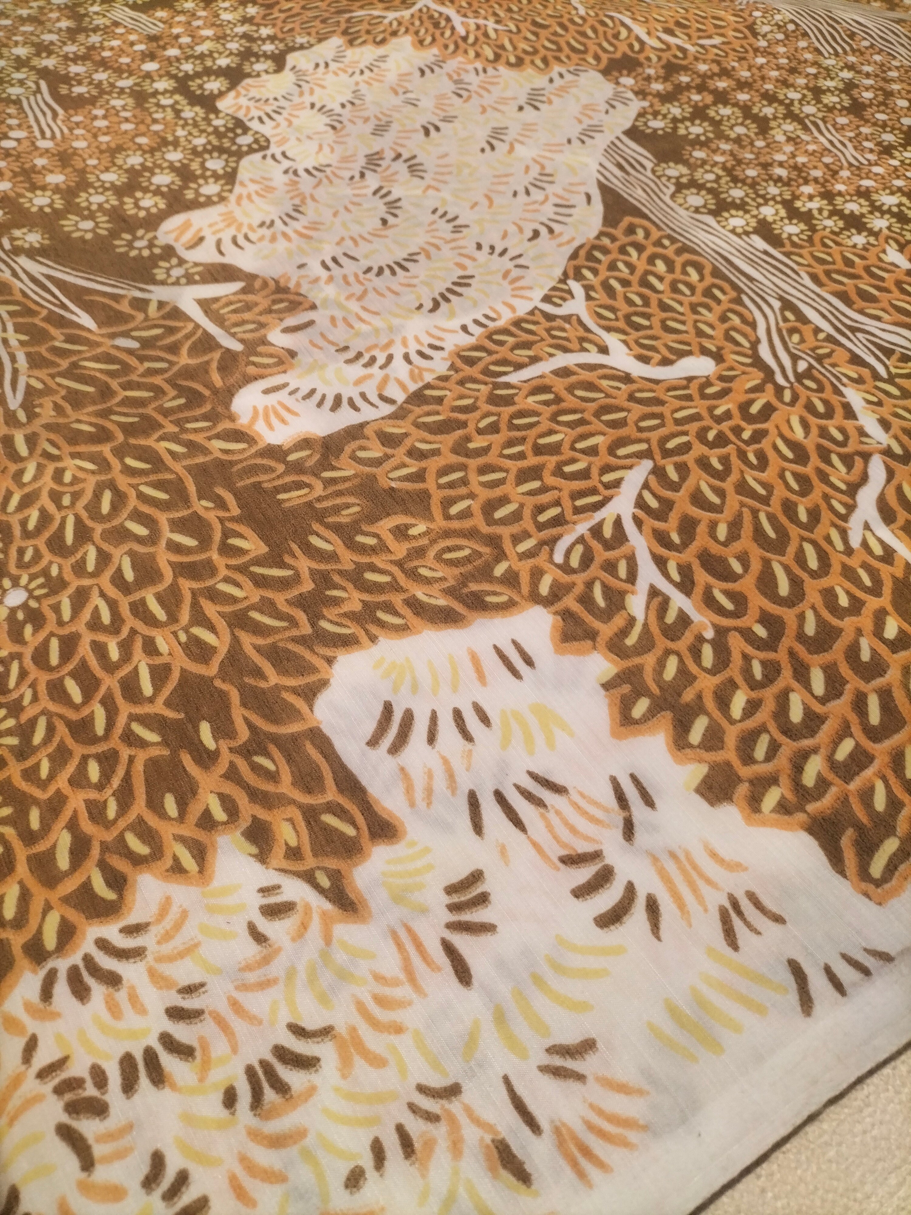 Tendone marrone vintage Bassetti in fantasia - alto 300 cm