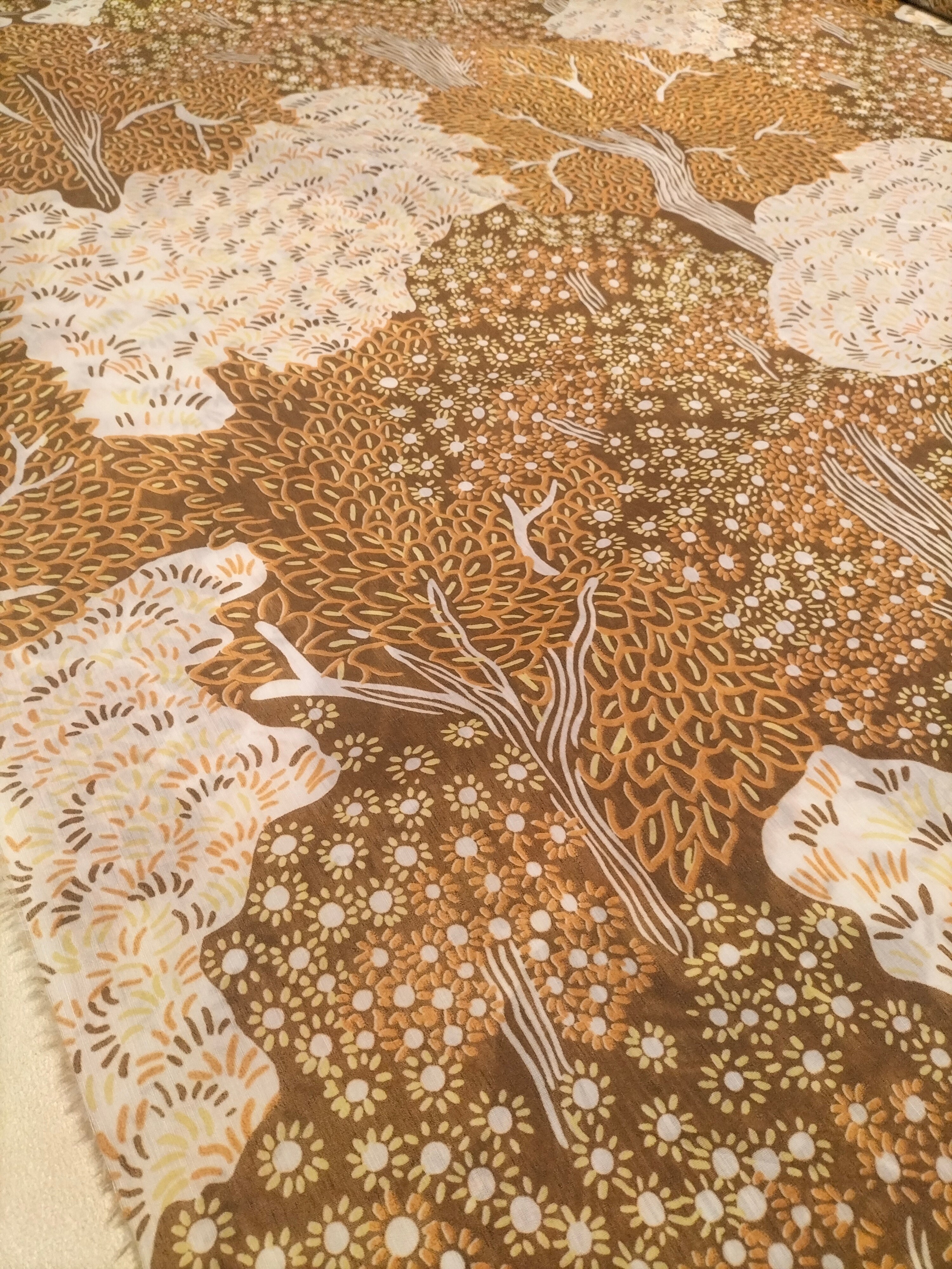 Tendone marrone vintage Bassetti in fantasia - alto 300 cm