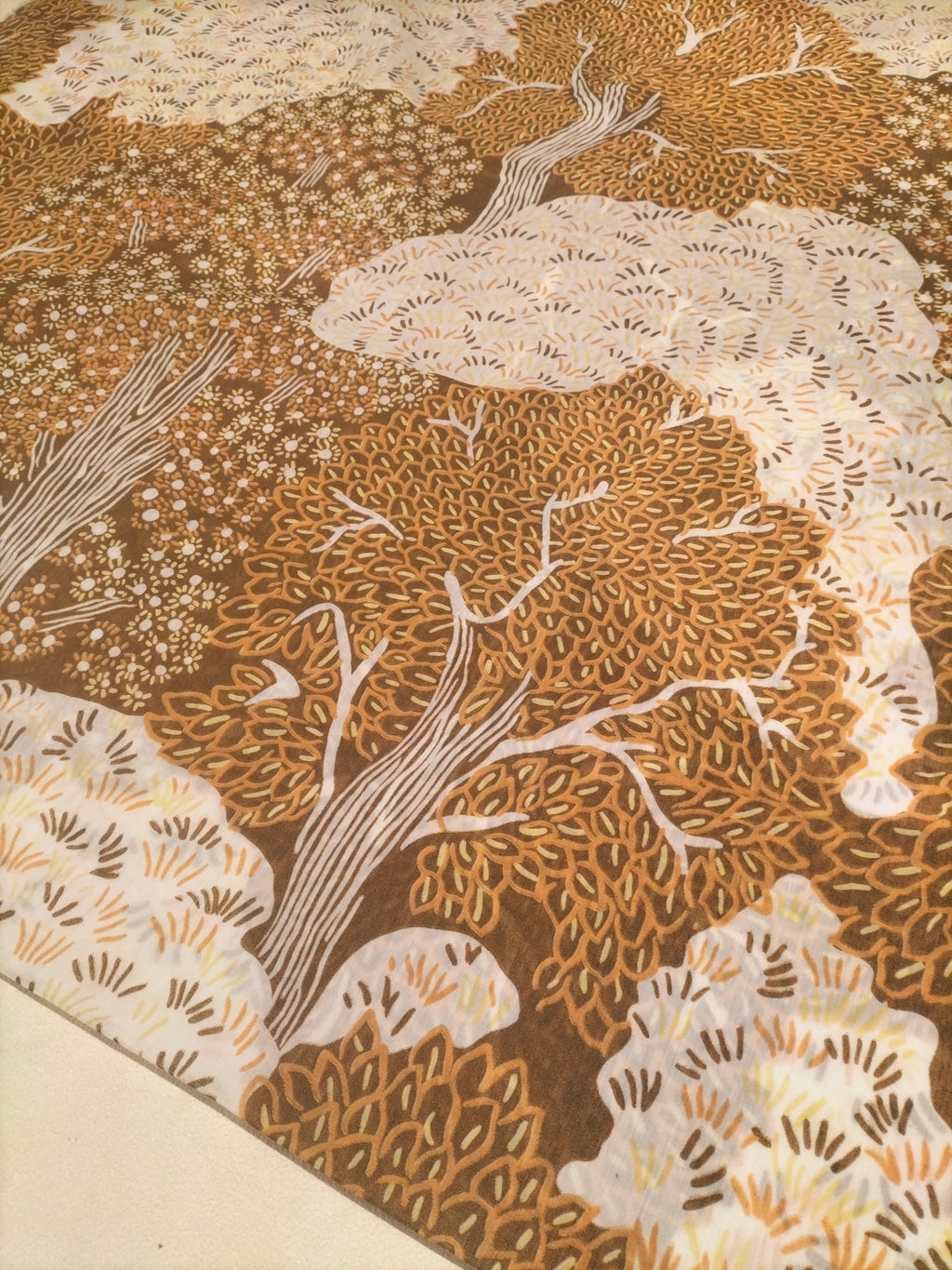 Tendone marrone vintage Bassetti in fantasia - alto 300 cm