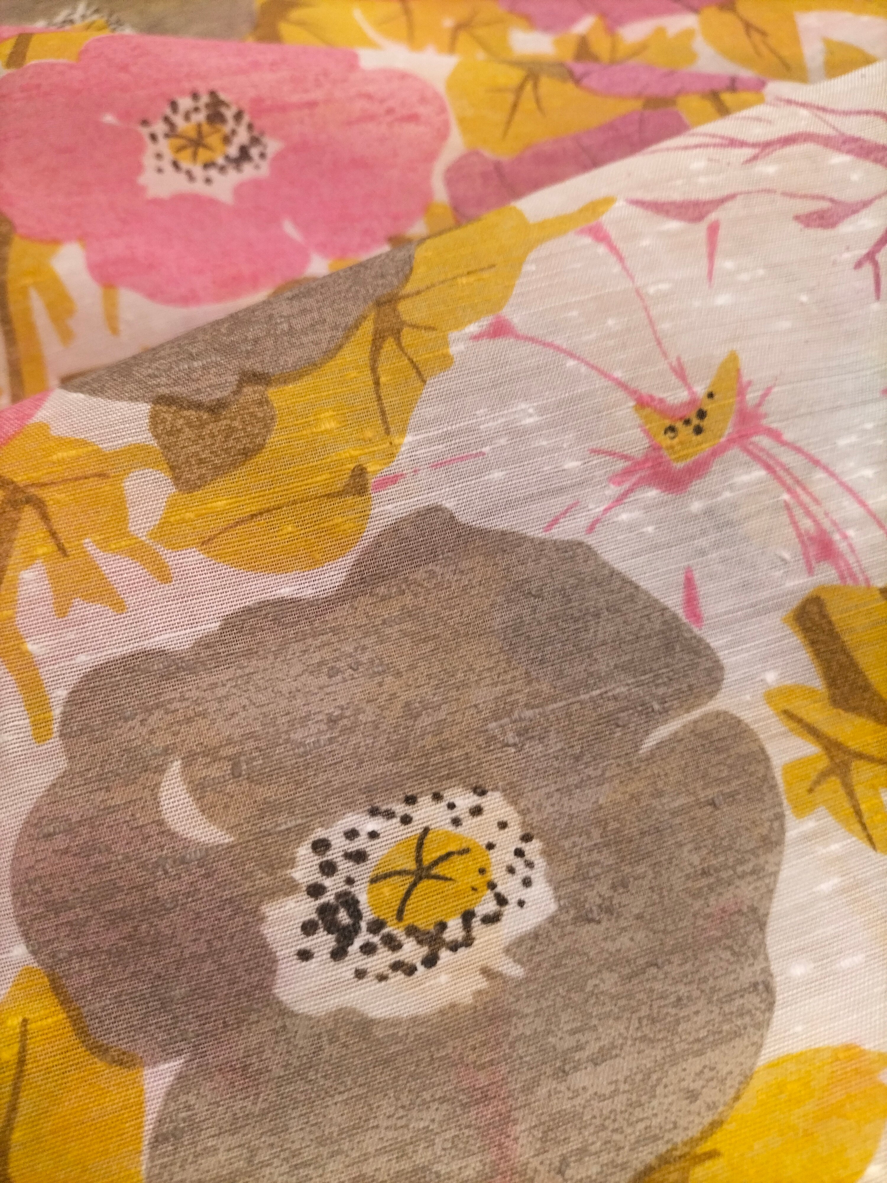 Tendone vintage Bassetti in fantasia floreale multicolore - alto 300 cm